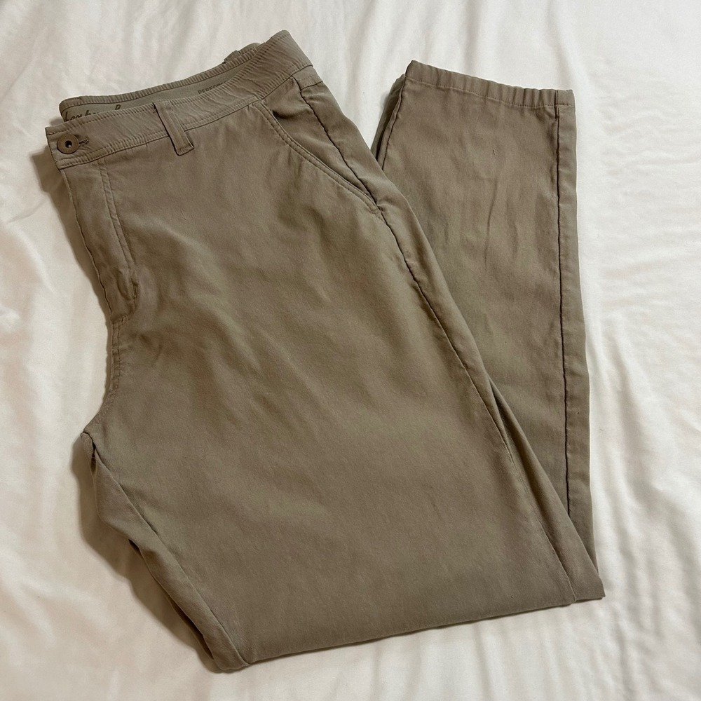 Weatherproof Vintage Mens Regular Taper Khaki Pants 38x32 Tan Stretch 1841928